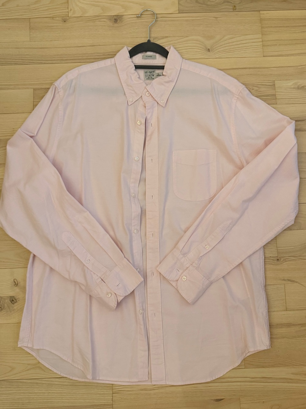 J. Crew Light Pink Men's Button-Down Oxford Shirt